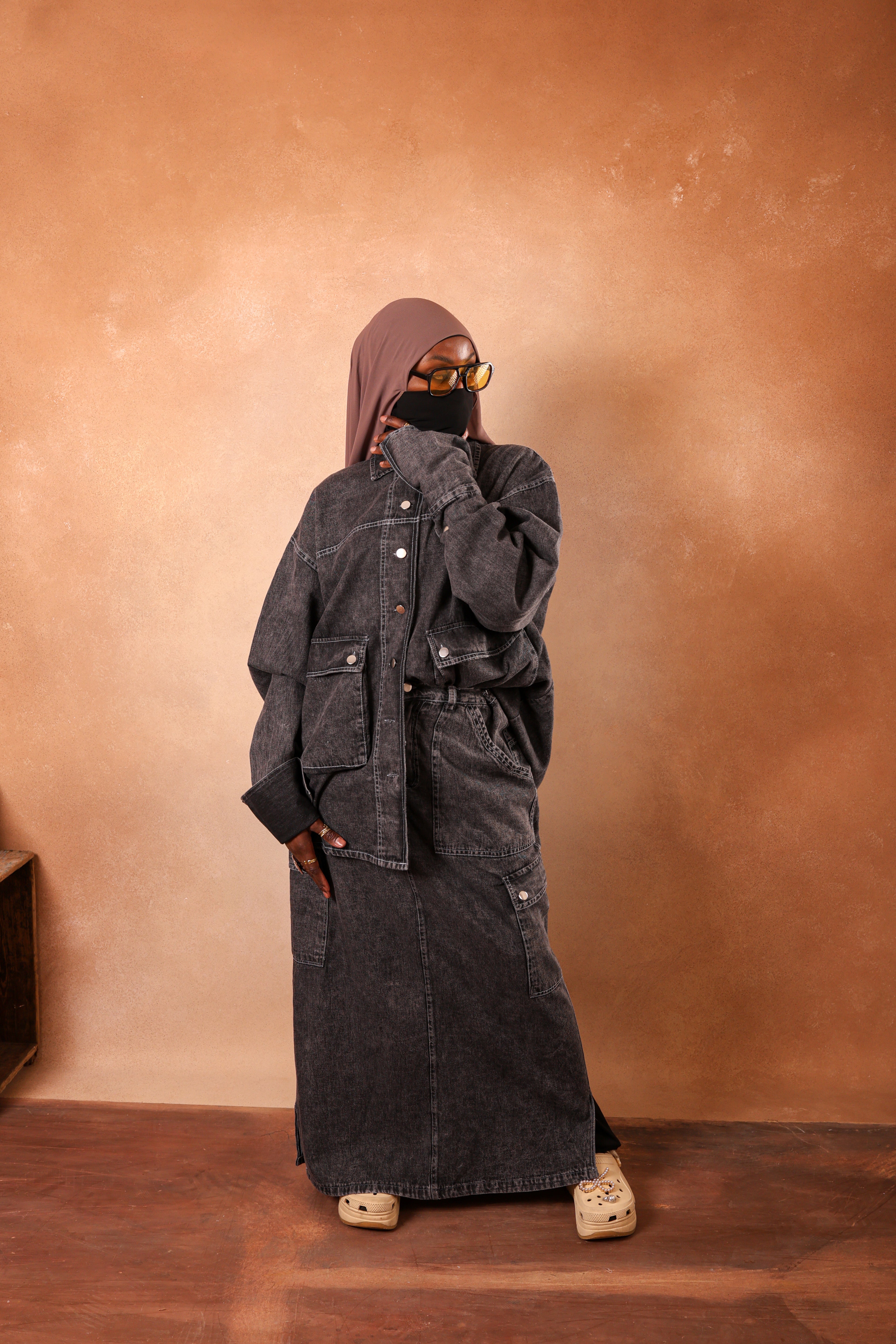 Cargo set grey denim Réédition - Soutoura