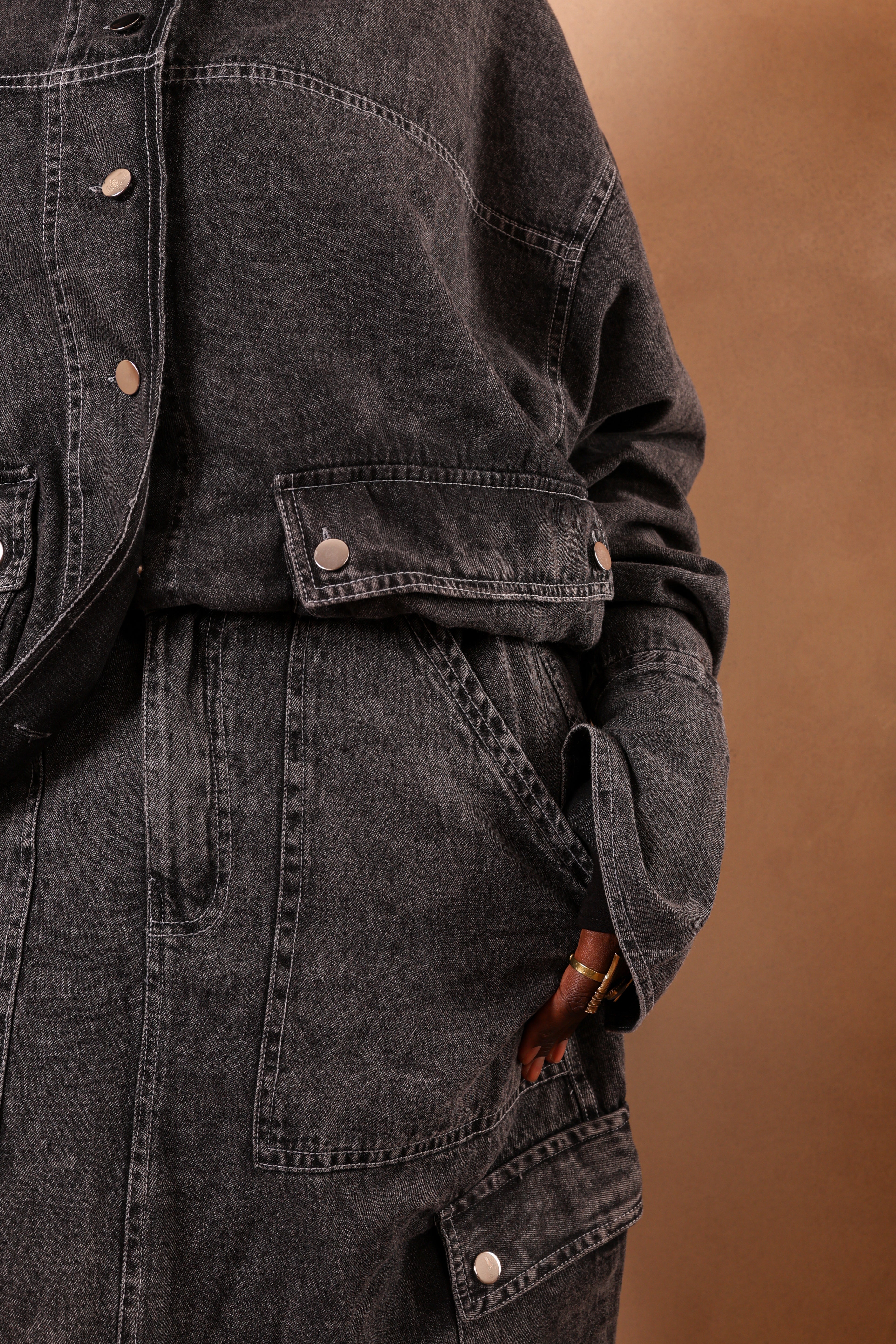Cargo set grey denim Réédition - Soutoura